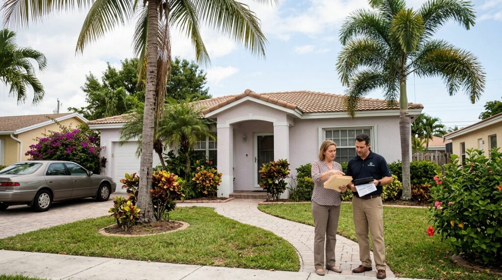 Alt text: Florida family residence being reviewed for homestead and inheritance rights.