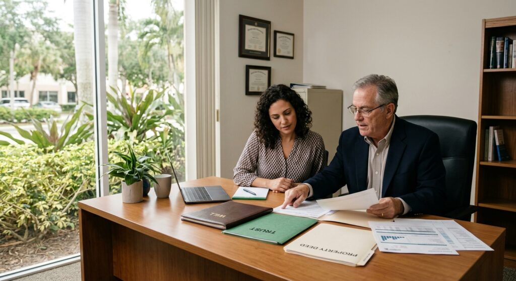 Broward County estate planning attorney reviewing conflicting beneficiary and ownership arrangements