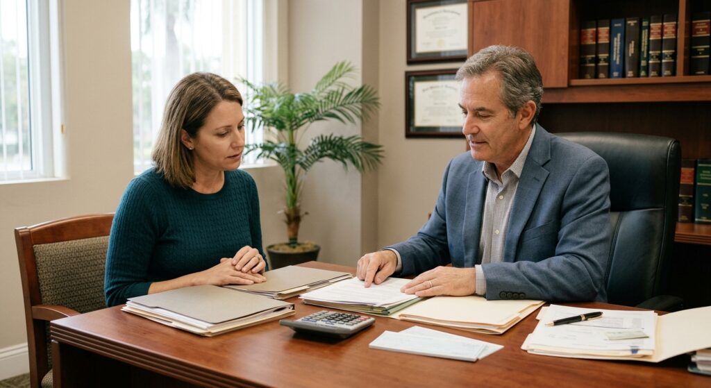 Probate attorney discussing creditor claims with a personal representative in Coral Springs