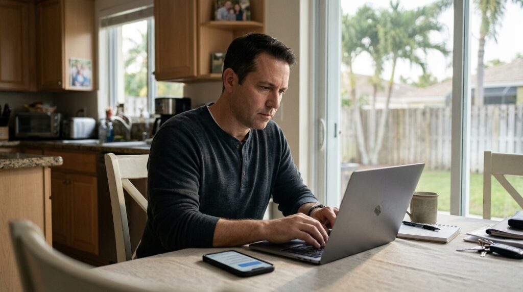 Parent documenting parenting plan violations and time sharing dates in Broward County