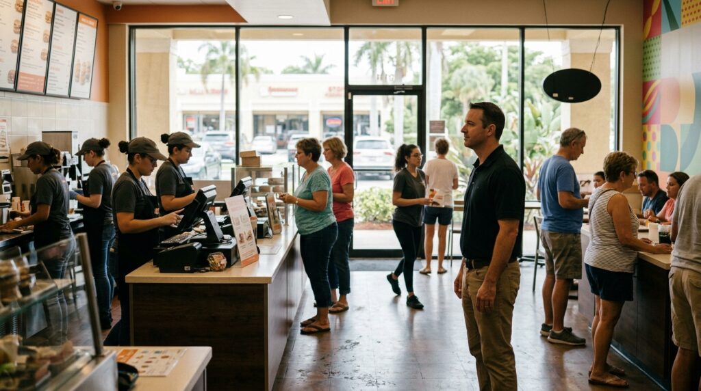 Franchise owner managing a business in Coral Springs Florida