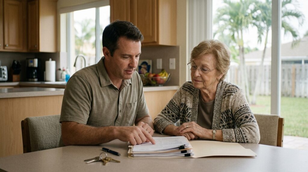Successor trustee reviewing Florida estate planning documents for a family trust